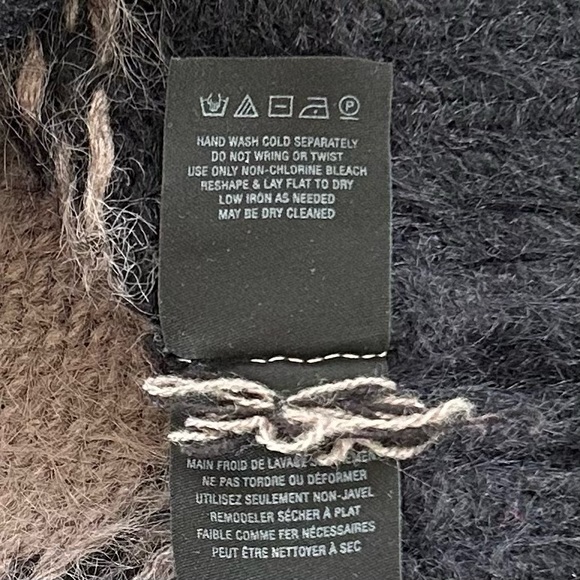 Anthropologie Sleeping On Snow Fuzzy Beaded Fair Isle Cashmere Blend Sweater, S - Picture 11 of 12